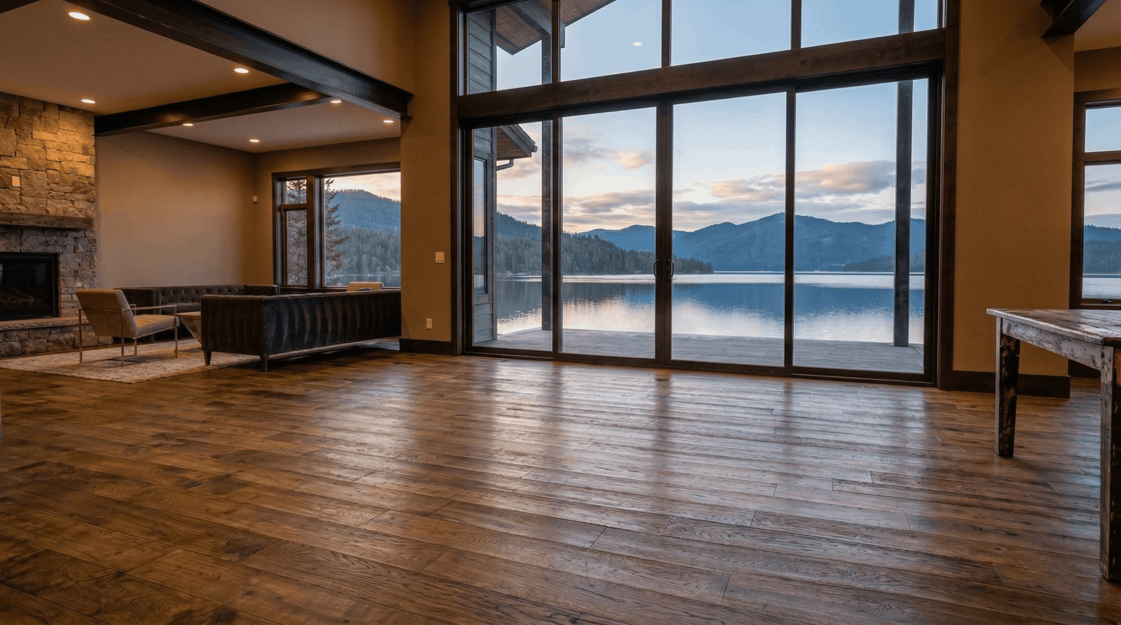 water damage restoration Liberty Lake WA restored home hardwood floors